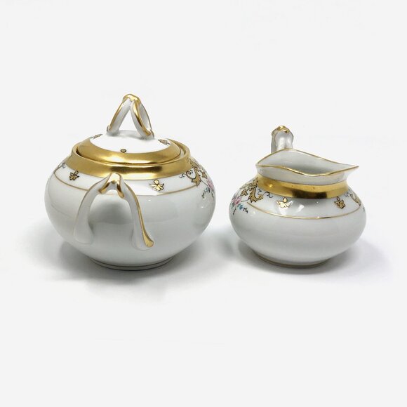 Pickard Hand Painted Cream & Sugar - Picture 2 of 7